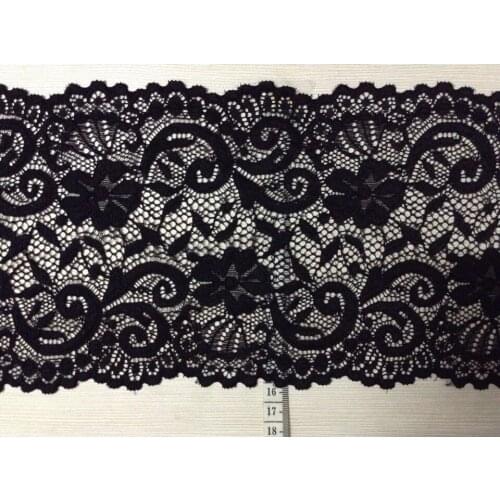 16.5cm luxurious and exquisite elastic jacquard lace, soft and elegant lace trimming,XERY-YXF4