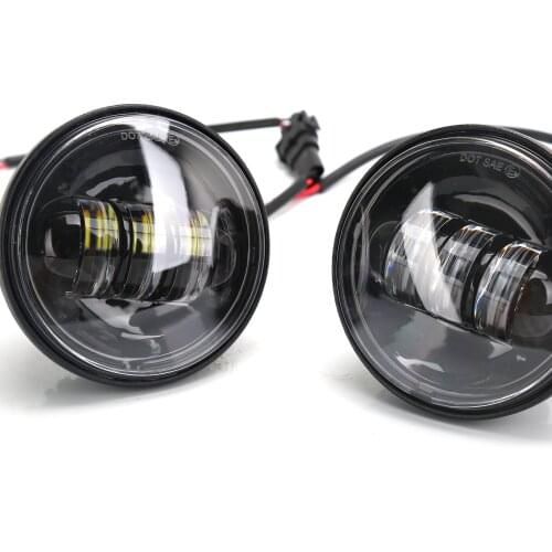 2pcs 4.5 Inch LED Fog Lights Projector Auxiliary Moto Headlight Motorcycle Fog Lamps With DRL For Harley FLHTCU FLSTC FLHRC