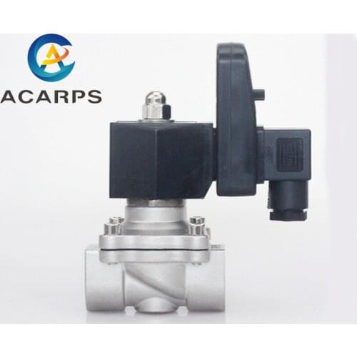 2 way Direct Acting Stainless Steel 3/4 inch Water Solenoid valve Wiith timer 230v 12V 24v Normally Closed