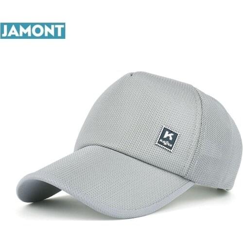 JAMONT 2018 Men Women Summer Snapback Quick Dry Mesh Baseball Cap Sun Hat Bone Breathable Hats