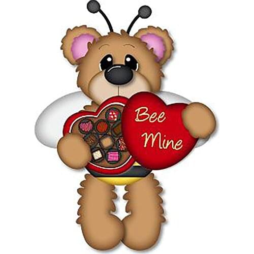 Valentine Chocolate Bee Bear Metal Cutting Dies Animal Baby Doll Stencil for DIY Scrapbooking Cards Decorative