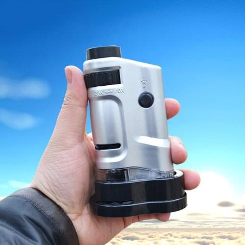 DHL/Fedex 200PCS High Magnification HD Portable Microscope 20-40 X Magnifier With LED Lights Identification