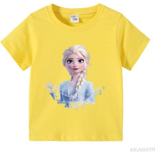 Disney Frozen T Shirt Summer Fashionable Short Sleeve O-Neck Tee Tops Children Game Harajuku T-Shirts Kid Boys Clothing