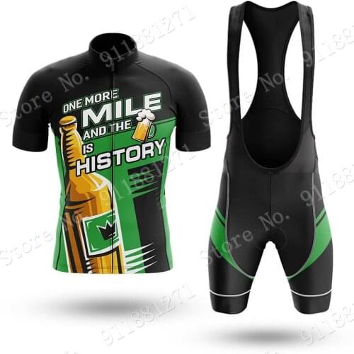 One More Mile Beer 2021 Cycling Jersey Set Summer Clothing Road Bike Shirts Suit Bicycle Bib Shorts MTB Wear Maillot Ropa