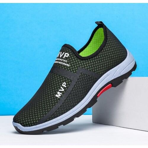 Mesh Men Shoes Summer Lightweight Sneakers Men Outdoor Casual Walking Shoes Breathable Slip on Mens Loafers Zapatillas Hombre