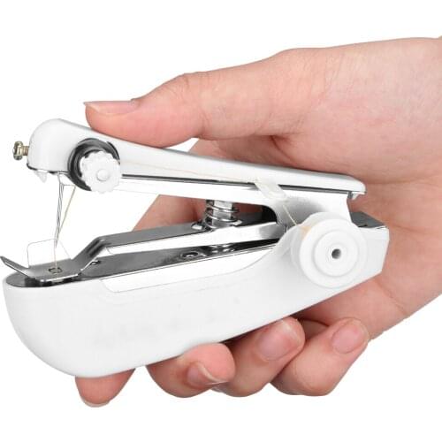 Mini Hand Sewing Machine DIY Fabrics Stitch Needlework Sewing Tool Cordless Hand-held Clothes Sewing Machine Home Travel Use