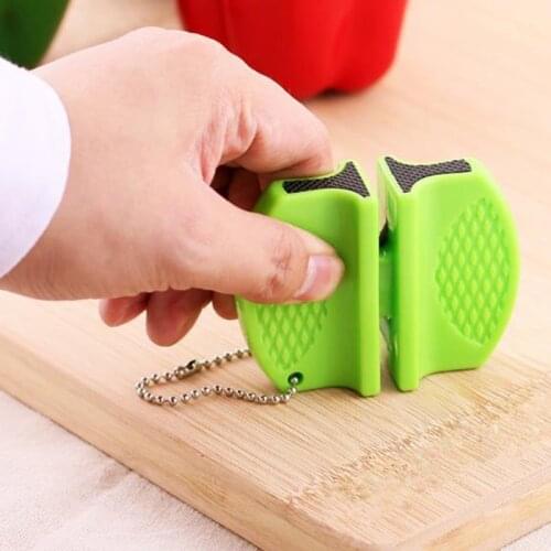 Mini Ceramic Rod Knife Sharpener Tungsten Steel Camp Pocket Kitchen Tool Accessories Two-stage Portable Knives Stone Butterfly
