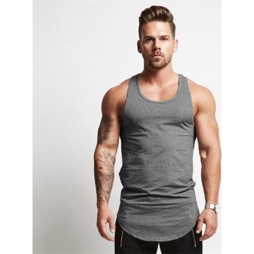 New Brand Solid Bodybuilding Stringer Tank Top Men Fitness Tanktop Singlet Workout Sleeveless Shirt Man Undershirt Gyms Clothing