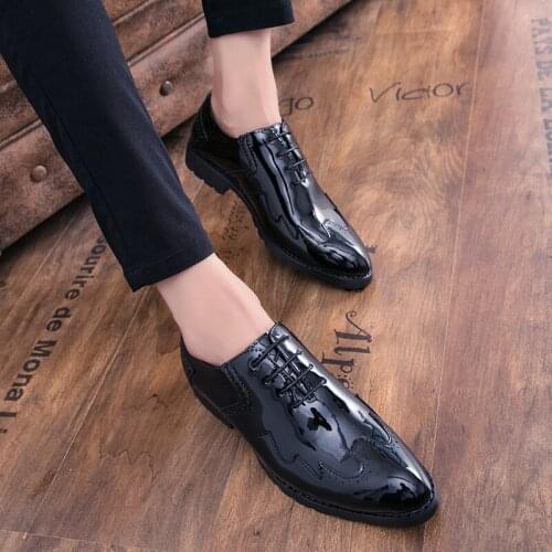 Black Casual Shoes Sports Casual Shoes Leather Men 2020 For Black Mens Italian Zapatos Casuales Para Hombre Patent Informales De