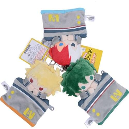 My Boku No Hero Academia Bakugou Katsuki Midoriya Izuku Todoroki Shoto Cosplay Plush Wallet Card Holder Coin Purse Money Bag