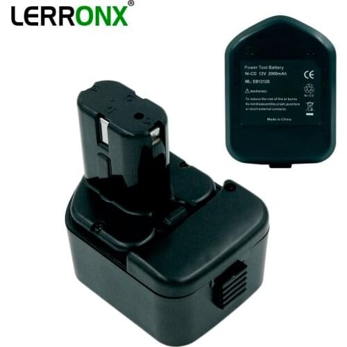 LERRONX 12V 2000mAh Ni-CD replacement rechargeable battery for Hitachi Power Tool nicd bateria EB1212S EB1214S EB1220HS EB1230X