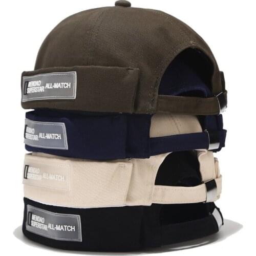 Spring new letter labeling landlord hat female street trend mens melon hat outdoor tide leisure hat