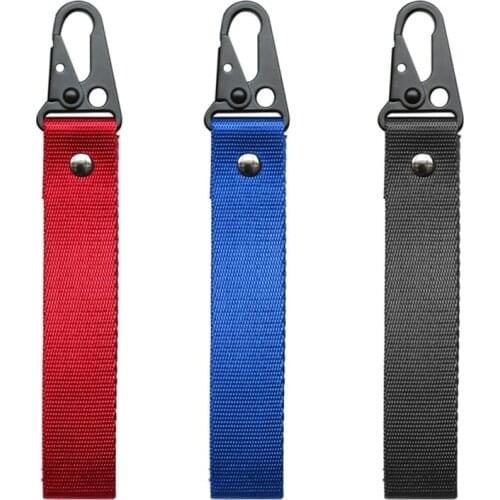 Universal Car Keychain Lanyard Hanging Strap Key Rope with Clip Buckle Quick Release Key Chain Ribbon Webbing Strap Colorful