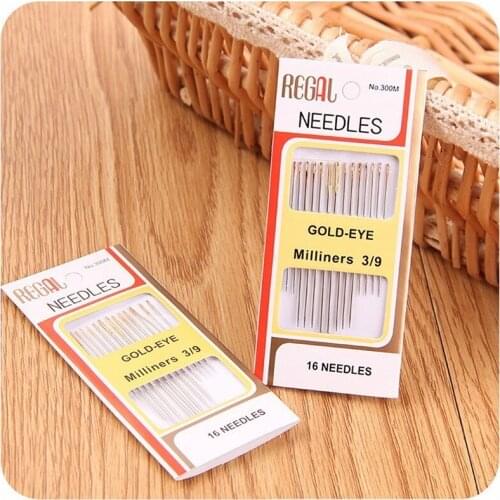 Prajna DIY Sewing Combination Sewing Tools 16PCSPACK Sewing Needle Gold Tail Multipurpose Hand Needle Package Home Punch Needle
