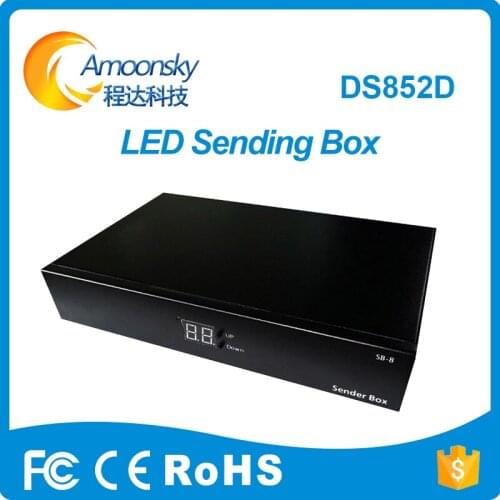 Transparent led display linsn ds852d single dual color sending card box linsn dual color controller
