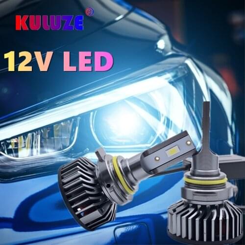 KULUZE HIR2 9012 Led Canbus No Error Lamps H8 H9 H11 Headlight Bulbs 8000LM H1 H4 H7 H27 H16 9012 HB3 9005 HB4 9006 Car Lights