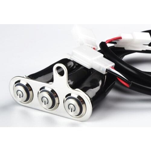 Universal Motorcycle Switches Handlebar Button Switch Waterproof Power switch for Headlight Fog Light Driving Lamp With LED