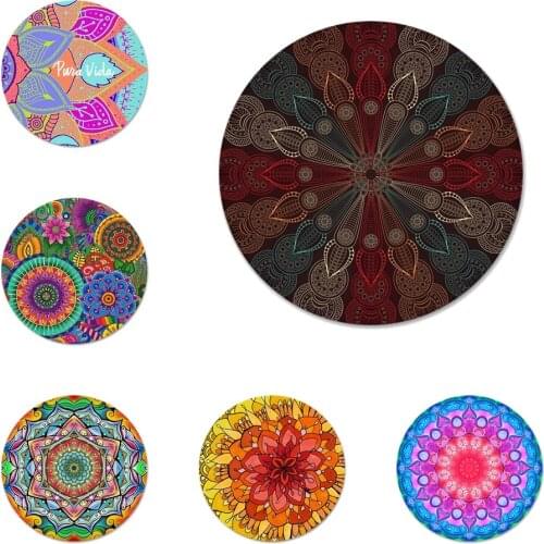58mm totem mandala flower Icons Pins Badge Decoration Brooches Metal Badges For Clothes Backpack Decoration