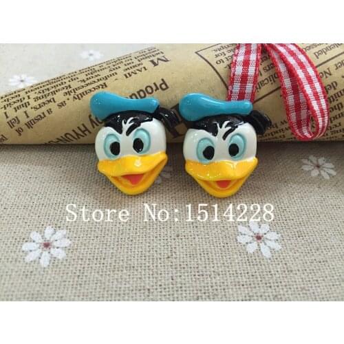 Free shipping!Resin blue Duck .Resin Flatback Cabochon for phone decoration ,DIY23*28mm