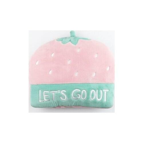 Free shipping cartoon strawberry pattern charging hot water bag bottle explosion-proof warming hands treasure safe without water