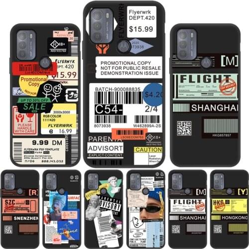 Art Label Case For Motorola Moto G50 G Stylus 2021 Cases Cover Moto G9 G Play 2021 E7 Power Plus G30 G10 Edge S Cases TPU Coque