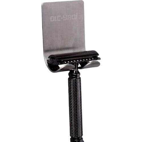 Yaqi 1Pcs Razor Stainless Steel Holder Men Shaving Shaver Shelf Bathroom Razor Rack Wall Adhesive Storage Hook Kitchen Hang