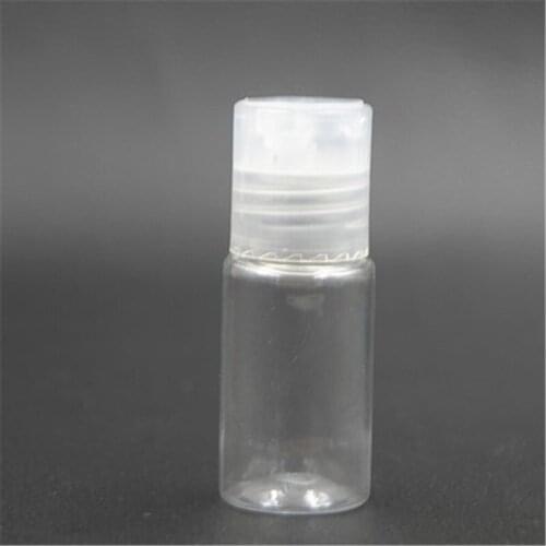 6ps 10ml Plastic Sample Lotion Bottles With Disc Press Cap Refillable Travel Bottle Flesh Light Atomizer For Imported Perfume