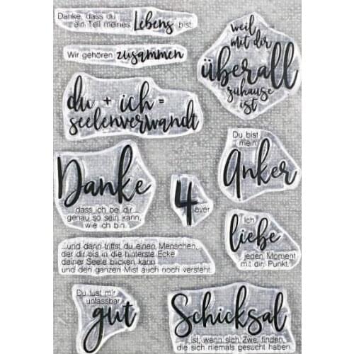 German Transparent Clear Silicone Stamp/Seal for DIY scrapbooking/photo album Decorative clear stamp sheets A1599
