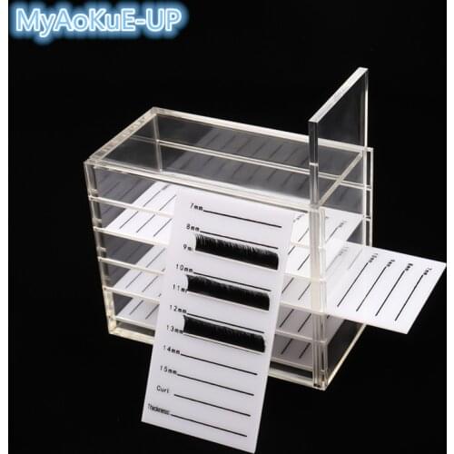 False Eyelash Storage Box 5 Layers Acrylic Pallet Lashes Volume Display Stand Container Individual lash Holder Case Makeup Tools