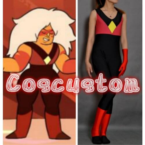 Coscustom High Quality Steven Universe Jasper Costume for adult kids Spandex Suit Halloween Cosplay Costume