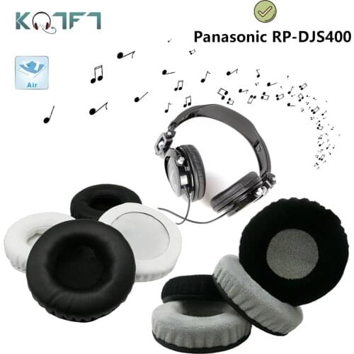 KQTFT round flannel 1 Pair of Replacement Ear Pads for Panasonic RP-DJS400 Headset EarPads Earmuff Cover Cushion Cups
