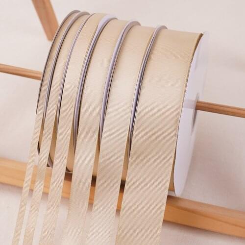 Light Beige Grosgrain Ribbon 100Yard/91Meter Wedding Christmas Webbing Cake Gift Box Decoration Flower Pack Hand DIY Accessories