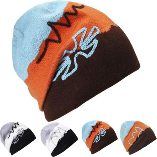 Unisex Men Women Skiing Hats Warm Winter Knitting Skating Skull Cap Hat Beanies Turtleneck Caps Ski Cap Snowboard Hats