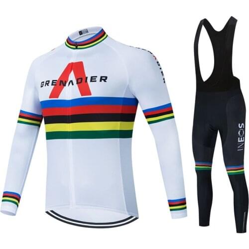 World Champion Ineos Team Cycling Jersey Long Sleeve Mountain Bike Clothes Wear Racing Bicycle Clothing Ropa Maillot Ciclismo