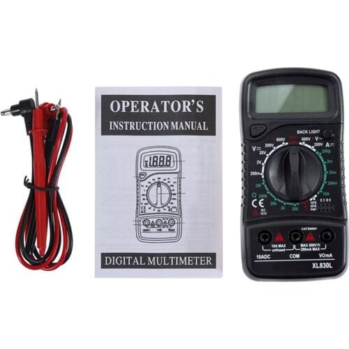 XL830L AC/DC Handheld LCD Digital Multimeter Electric Meter Tester Automotive Electronic Crystal Tester Capacitance Meter