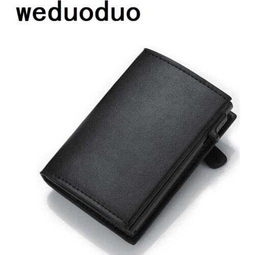 Rfid Card Holder Men Wallet Money Bag Male Black Short Purse 2020 Zipper Small Trifold Thin Slim Mini Magic Wallet pop up