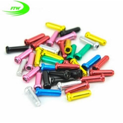 10 pcs/lot aluminum alloy cycling bike brake cable tips crimps bicycles derailleur shift end caps core inner wire ferrules BCT03