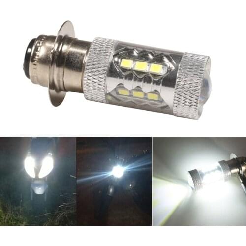 NHAUTP 1Pcs H6M PX15D P15D LED Motorcycle Headlight White 6000K Motor Bulb For Bike Scooter Moped HeadLamp 1000LM 12V