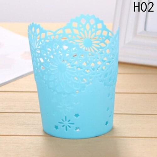 2018 New Lace Lace Hollow Pattern Storage Pen Pencil Pot Holder Container Desk Organizer Gift Pen Holder Brush Pot 6 Colors