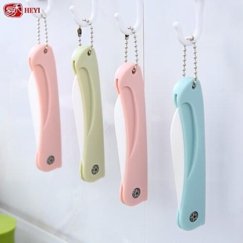 HEYI Fruit Knife Ceramic Knife Student Dormitory Folding Pocket Knife Portable Mini Household Supplementary Food Knife HE