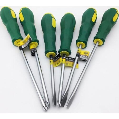 Screwdriver with Magnetic, Phillips / Slotted Tip with Comfortable Grip, 4 Inch, 5 Inch, 6 Inch, for Repair Household, CR-V