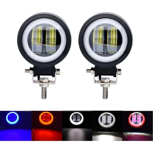Fog Lamp Driving Daytime Off road Light New 7D 3'' 20W Led Headlight For Motorcycle Halo Jeeps ATV 12V 24V SUV Worklight Beams