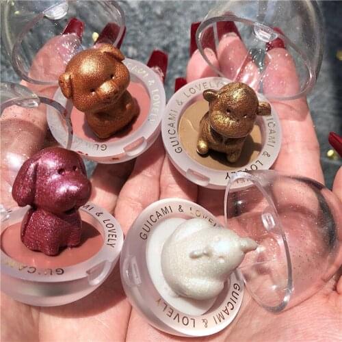 Blush Peach Palette Face Blush Mineral Pigment Highlighter Powder Glitter Waterproof Cosmetics Solid Makeup Glow Face Contour