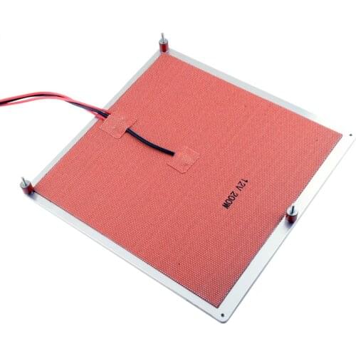 Silicone Heatr 12v 200w with Aluminum Build Plate 220x220 Full Kit for Wanhao Duplicator i3 Anet A8 MP Maker Select 3D Printers