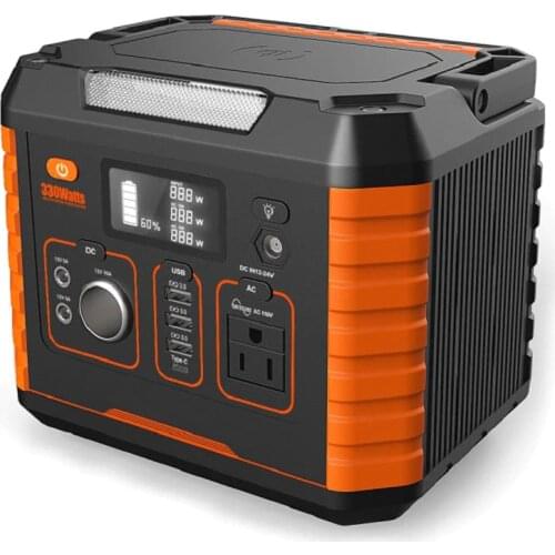Solar Inverter Portable Camping Generator, 330W/78000mAh Portable Power Station, CPAP Battery Power Supply