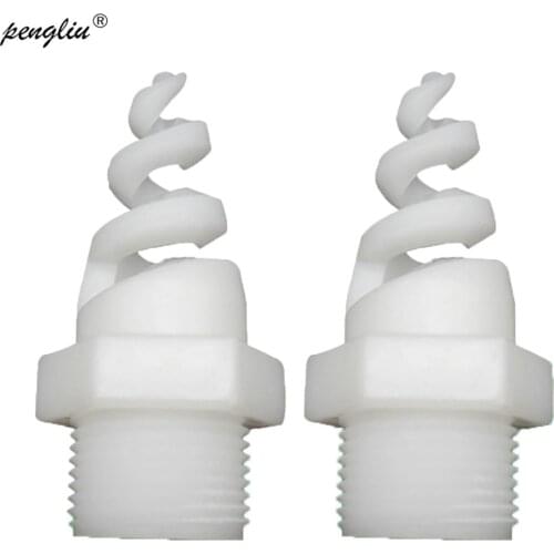 Hot Sell 5PCS Spiral Nozzle PP Watering Mist Sprinkler For Cooling System Hot Selling 3/8" 1/2" 3/4" bspt
