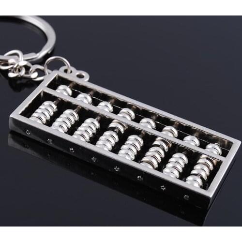 TAFREEAbacus counting frame special purpose tool 8 6 rows keychain Chinese ancientclassic Calculator accounting key chain