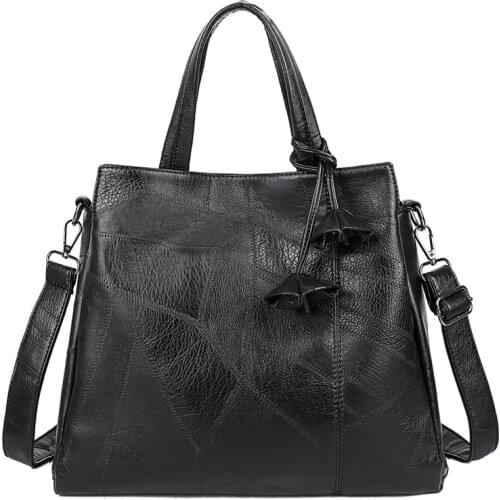 Texture New Bag Vintage Womens Designer Messenger PU Bag Soft Leather Fashion Shoulder Women Temperament Handbag Large Capacity