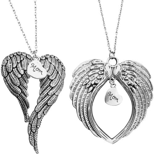 Vintage Angel Wings Charm Metal Big Angel Wings Charms Pendant Hanging Decoration For Jewelry For Mother & Wife & Daughter Gift