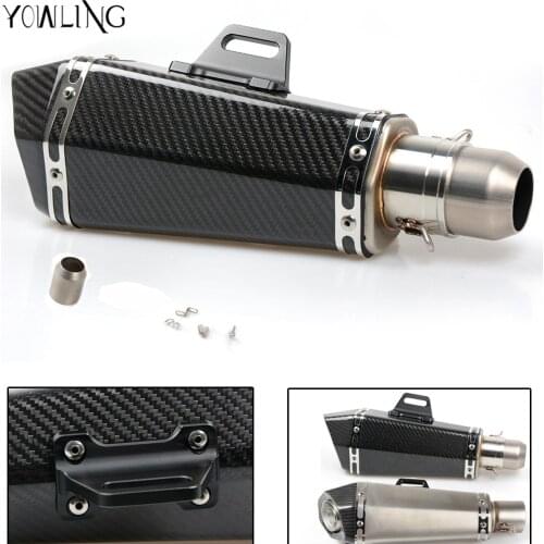 Motorcycle Real carbon fiber exhaust Exhaust pipe For Yamaha YZF R1 R6 R3 R25 Tmax T MAX 500 530 Kawasaki z800 Z750 Z1000 z300